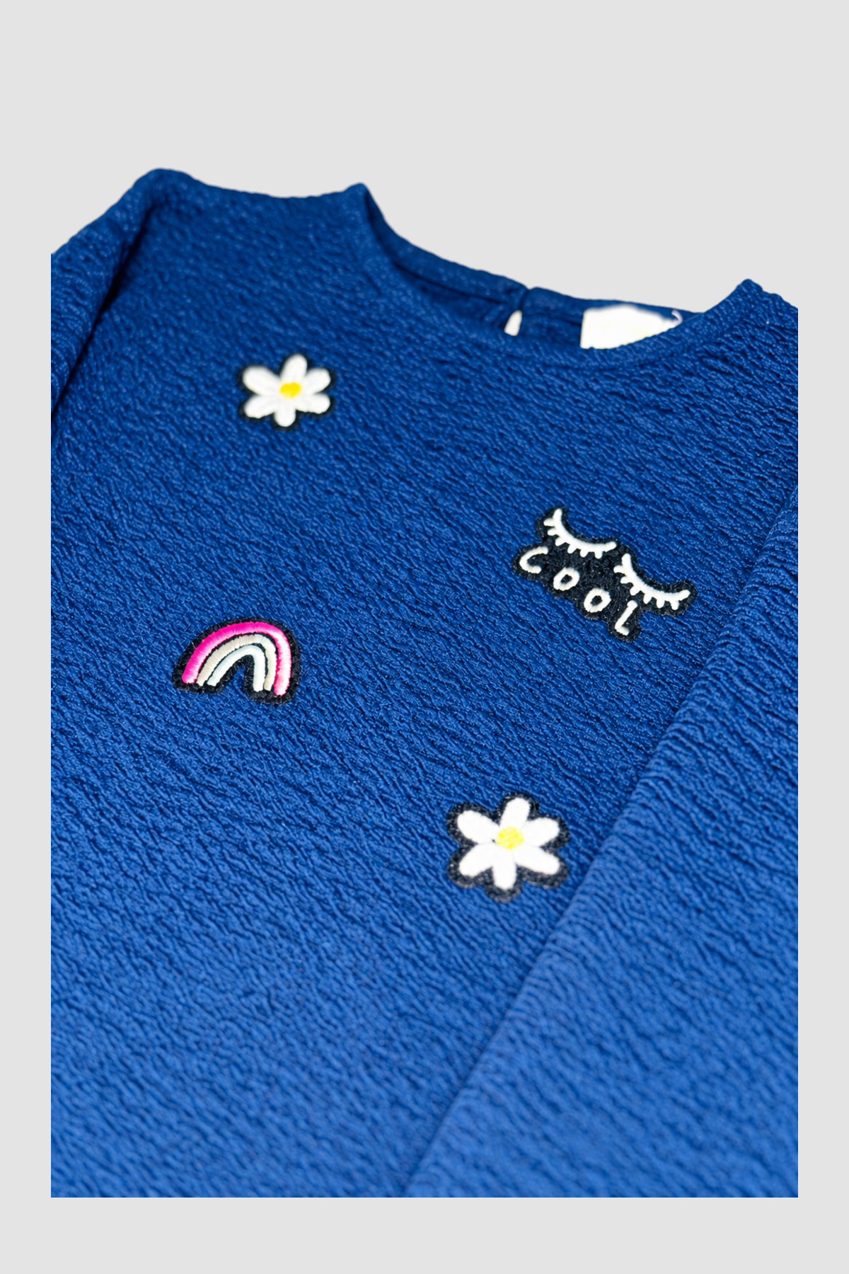 Haut fille bleu marine brodé Cool – Orchestra (4 ans) – vue complémentaire