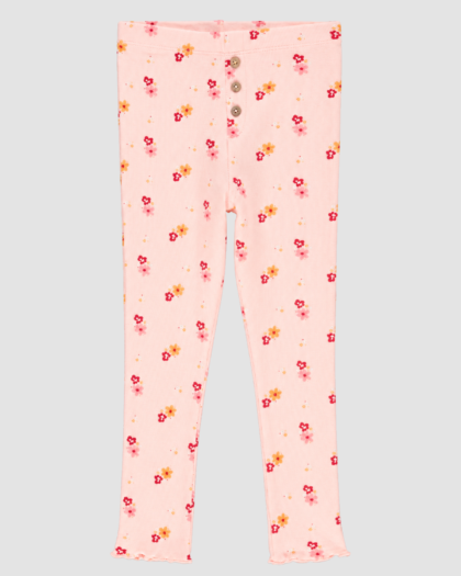 Legging rose à fleurs bébé – Orchestra (3 mois) – vue principale