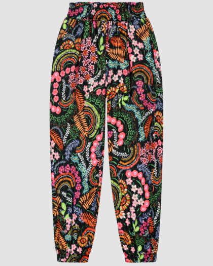 Pantalon fille multicolore à motifs cachemire – Orchestra (10 ans) – vue principale