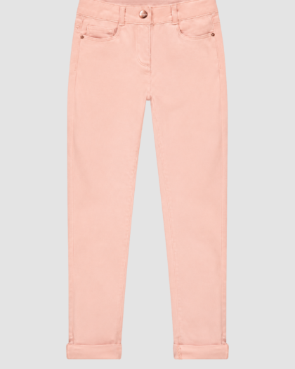 Pantalon fille rose pâle à bouton cuivré – Orchestra (8 ans) – vue principale