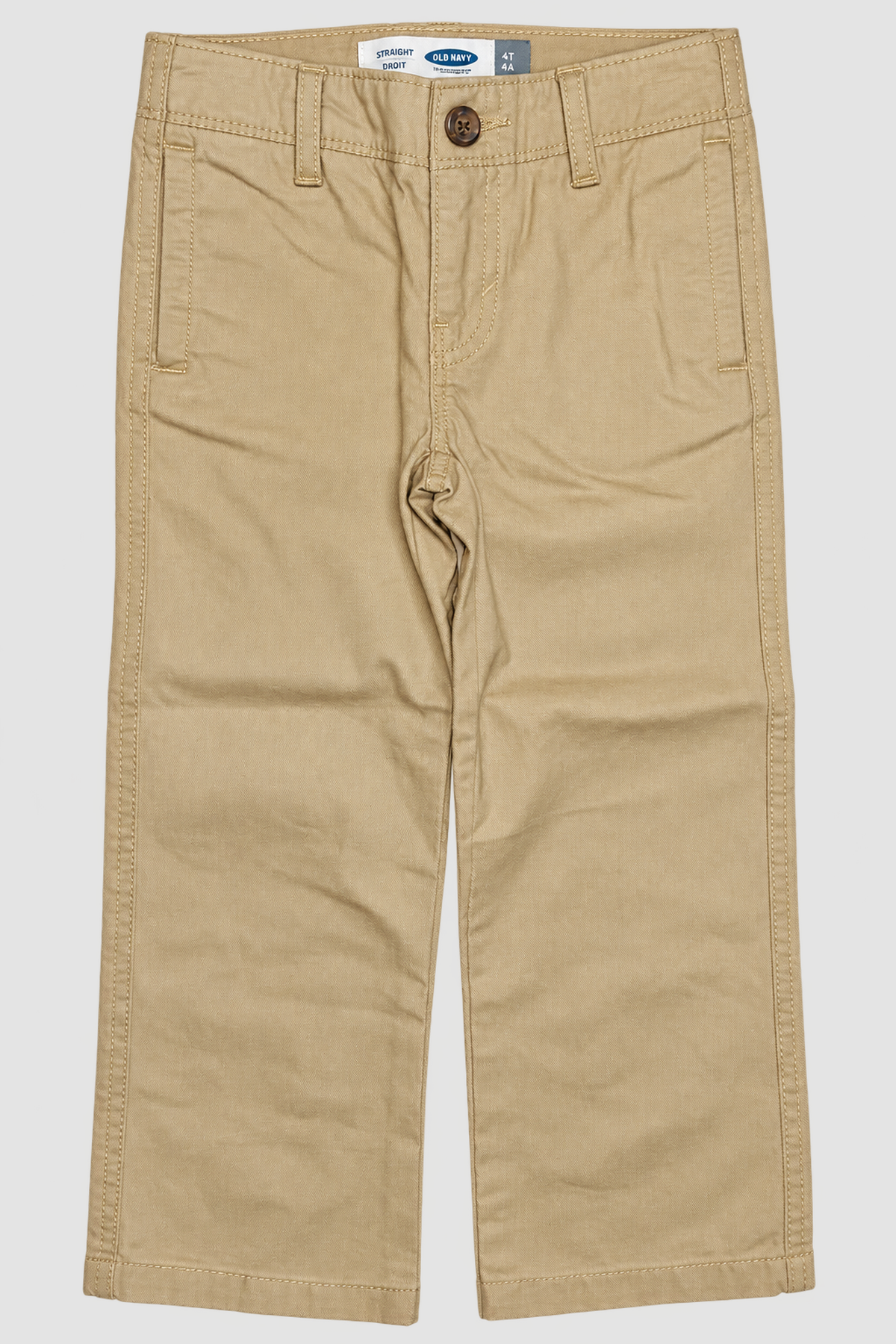 pantalon beige coupe droite Old Navy vu de face