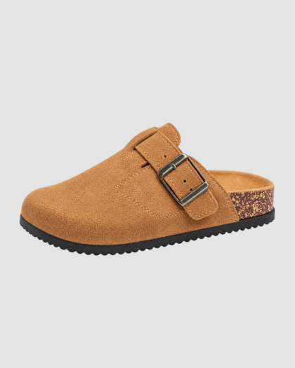 Sabots pour enfant camel à bride et boucle