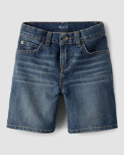 Short garçon en jean bleu délavé à cinq poches – The Children’s Place (6 ans) – Vue principale