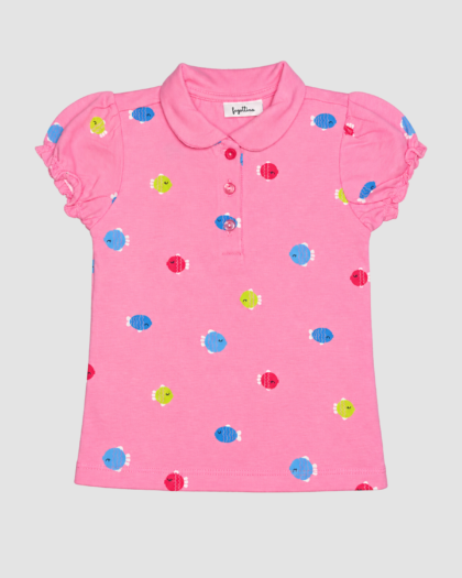 T-shirt bébé fille rose à motifs fruités et boutons – OVS (2 ans et 12–18 mois et 18–24 mois et 30–36 mois) – vue principale