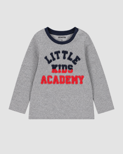 T-shirt bébé gris Little Kids Academy à manches longues – Orchestra (12 mois) – vue principale
