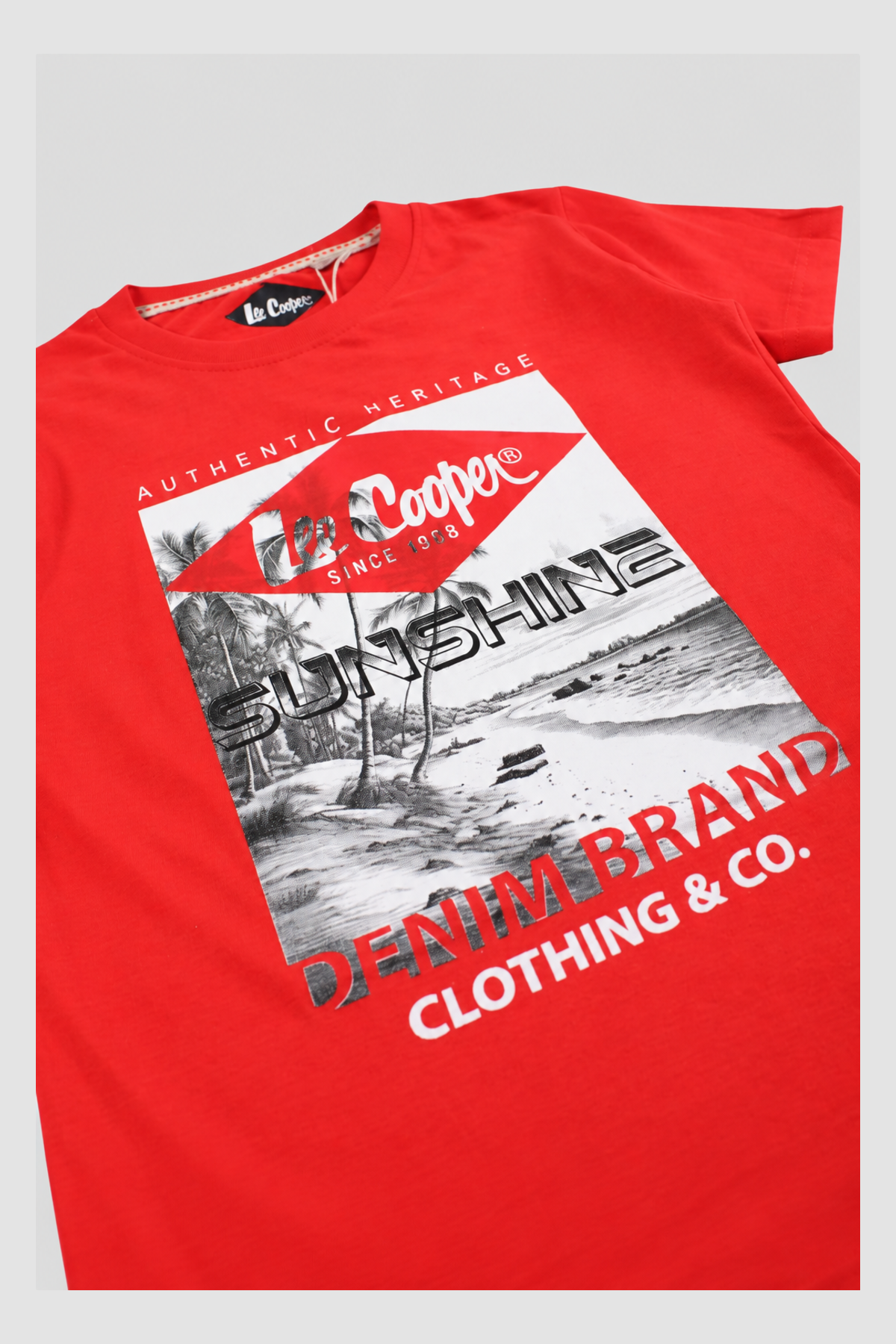 T-shirt garçon rouge imprimé Sunshine – Lee Cooper (4 à 14 ans) — autre vue
