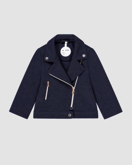 Veste perfecto bébé bleu marine zippée – Orchestra (12 mois) – vue principale