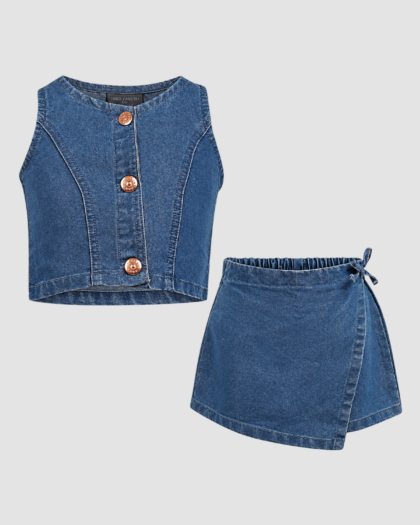 Ensemble fille 2 pièces en denim – Vince Camuto (2, 3 et 4 ans)